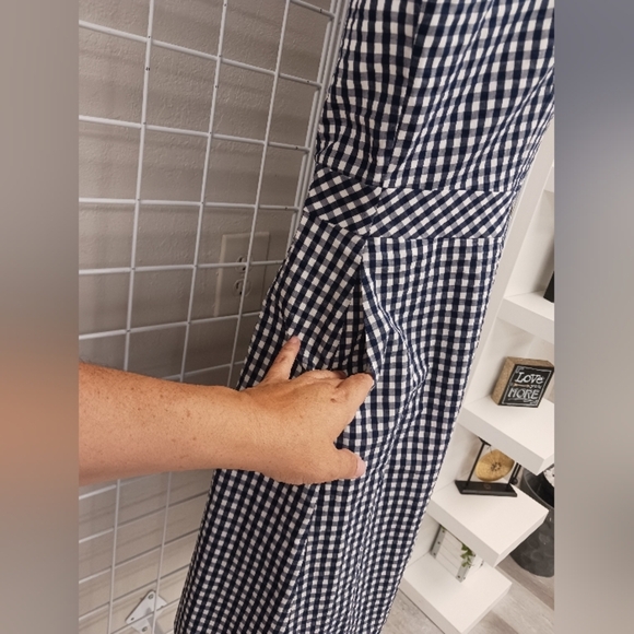 J.Crew V-neck button-front dress in gingham Size 14 - Picture 4 of 8